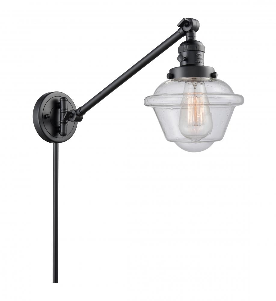 Oxford - 1 Light - 8 inch - Matte Black -Adjustable Swing Arm