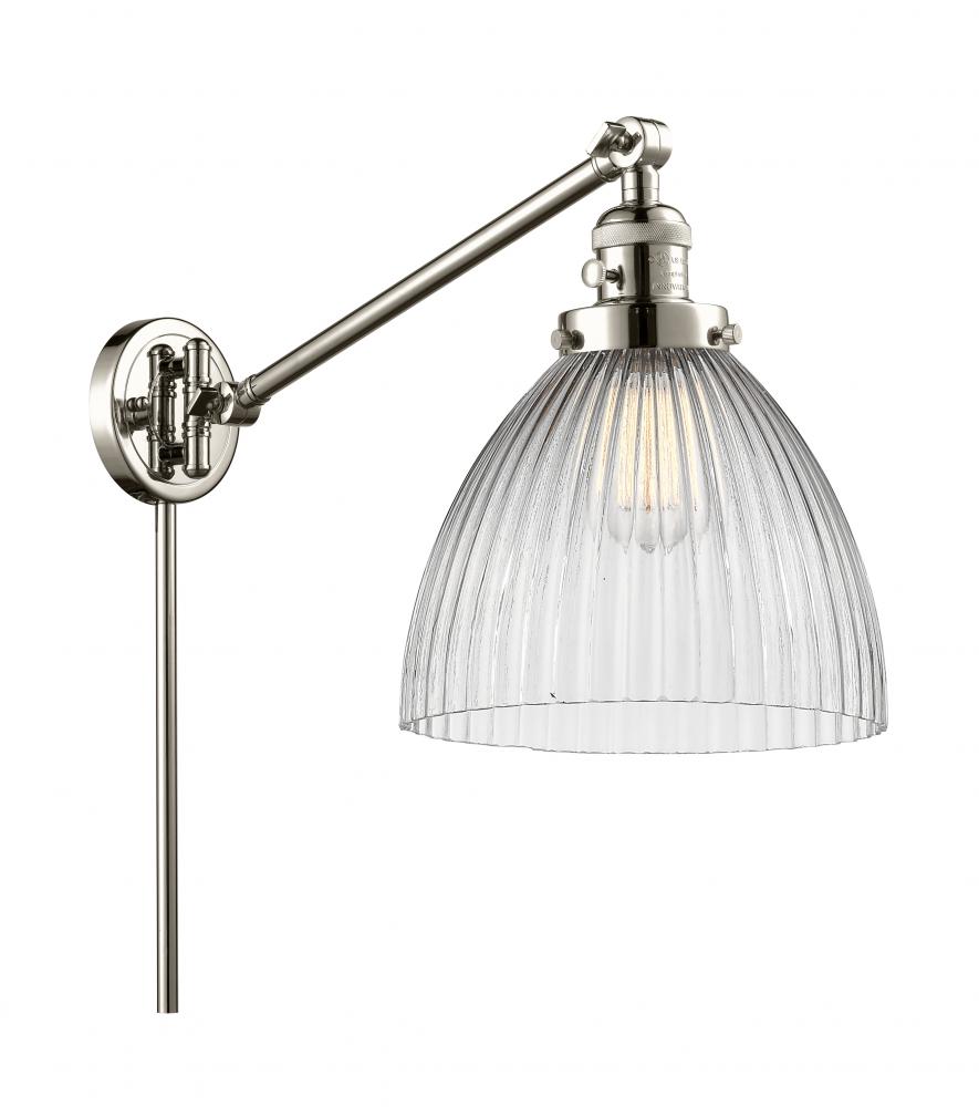 Seneca Falls - 1 Light - 10 inch - Polished Nickel -Adjustable Swing Arm