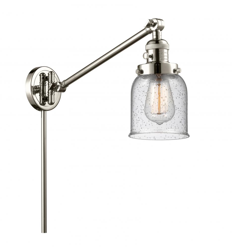 Bell - 1 Light - 8 inch - Polished Nickel -Adjustable Swing Arm