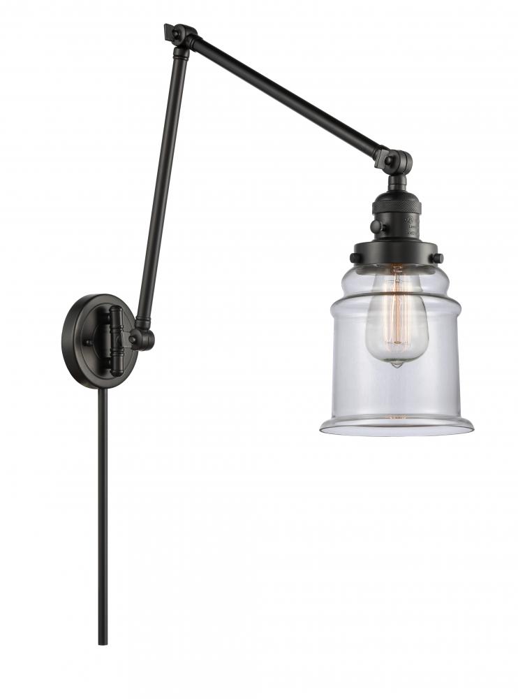 Canton - 1 Light - 6 inch - Matte Black -Adjustable Swing Arm