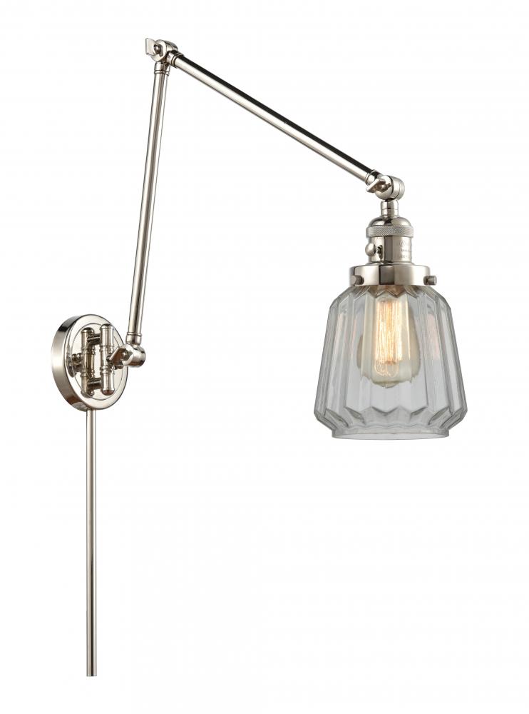 Chatham - 1 Light - 8 inch - Polished Nickel -Adjustable Swing Arm