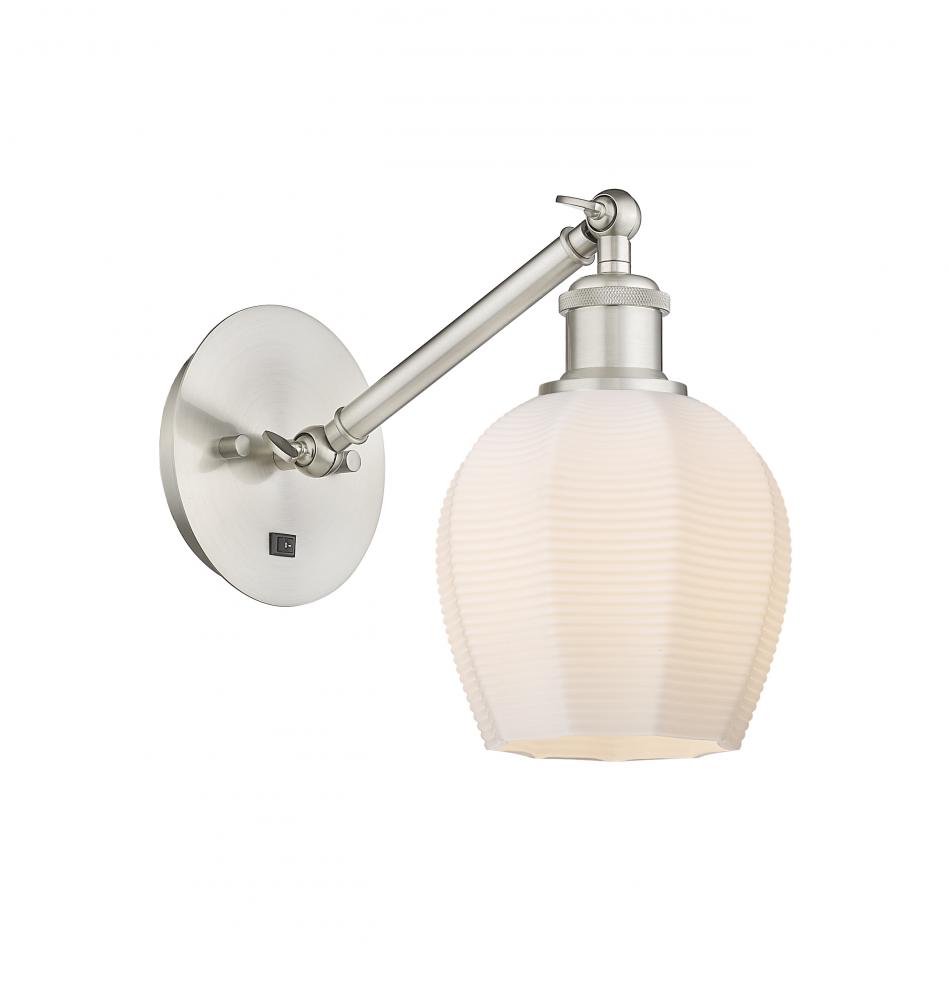 Norfolk - 1 Light - 6 inch - Brushed Satin Nickel - Adjustable Sconce