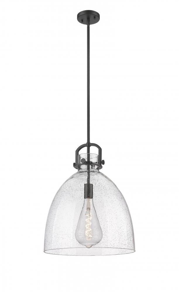 Newton Bell - 1 Light - 16 inch - Matte Black - Pendant