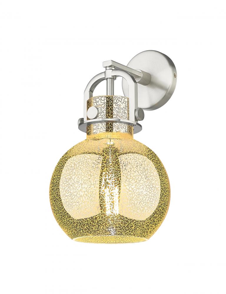 Newton Sphere - 1 Light - 8 inch - Brushed Satin Nickel - Sconce