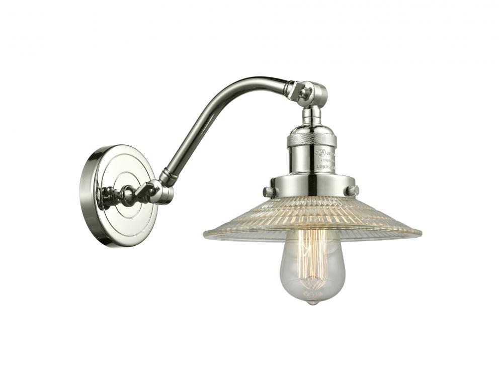 Halophane - 1 Light - 9 inch - Polished Nickel - Adjustable Sconce