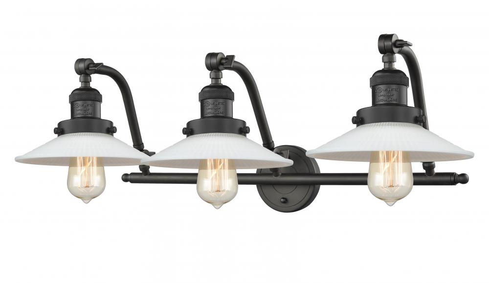 Halophane - 3 Light - 28 inch - Oil Rubbed Bronze - Adjustable Bath Vanity Light