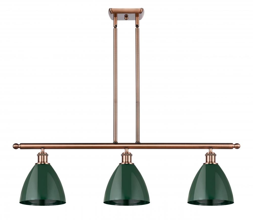 Plymouth - 3 Light - 36 inch - Antique Copper - Cord hung - Island Light