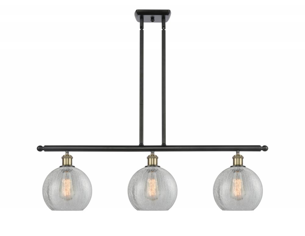 Athens - 3 Light - 36 inch - Black Antique Brass - Cord hung - Island Light