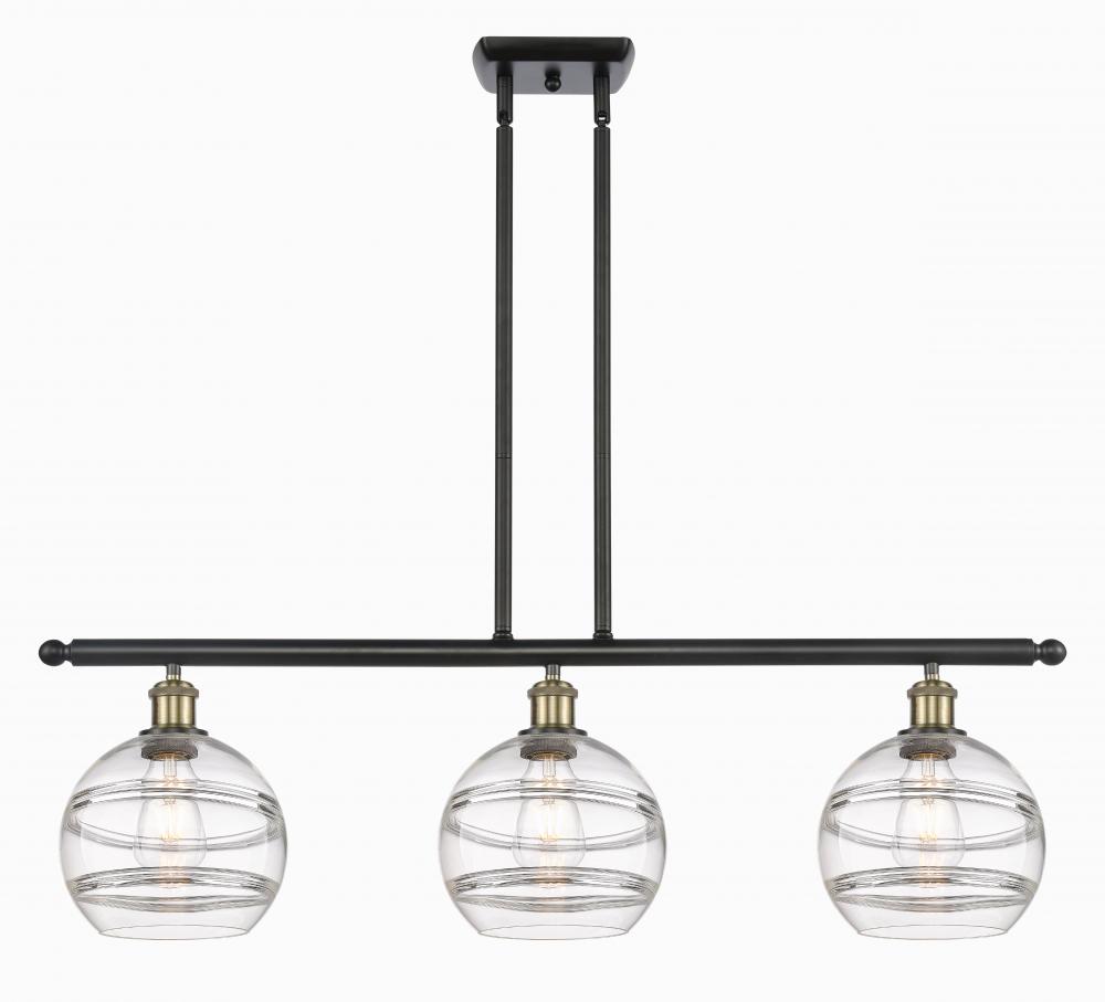 Rochester - 3 Light - 36 inch - Black Antique Brass - Cord hung - Island Light