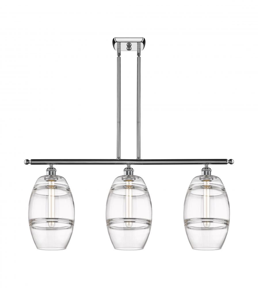 Vaz - 3 Light - 36 inch - Polished Chrome - Cord hung - Island Light