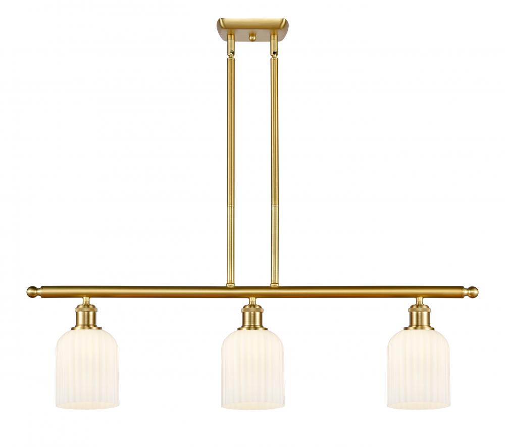 Bridal Veil - 3 Light - 36 inch - Satin Gold - Cord hung - Island Light