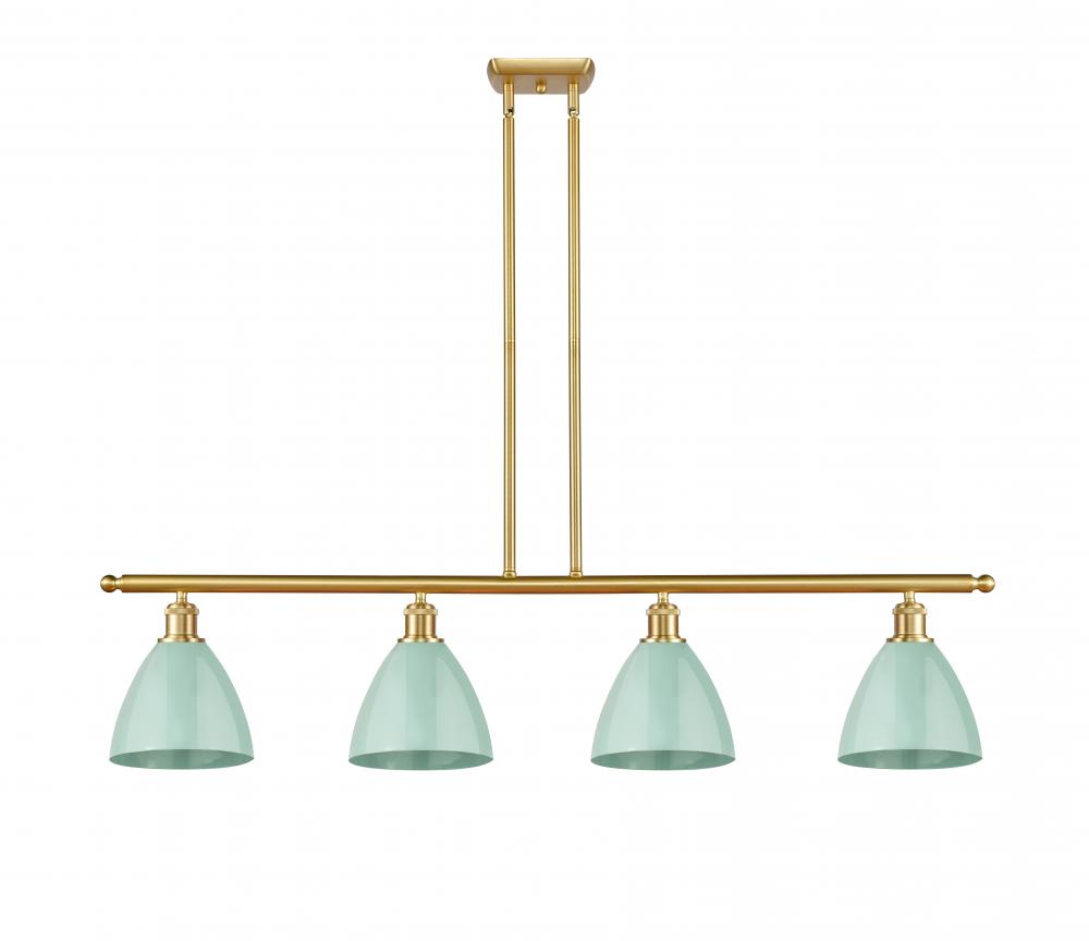 Plymouth - 4 Light - 48 inch - Satin Gold - Cord hung - Island Light