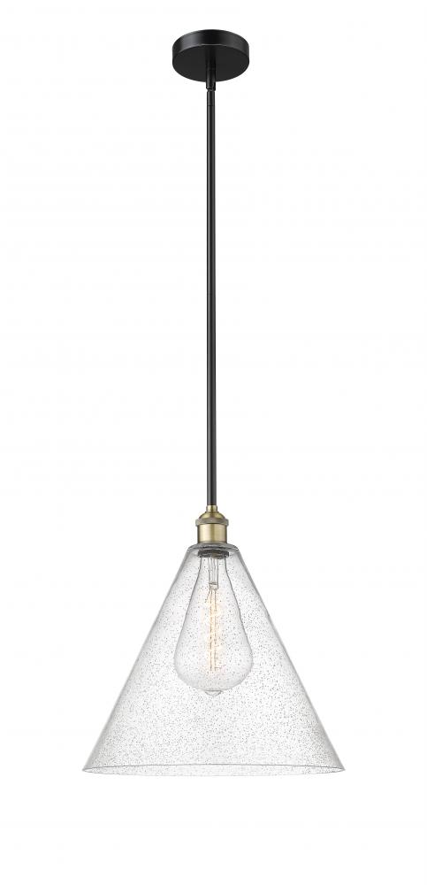 Berkshire - 1 Light - 16 inch - Black Antique Brass - Cord hung - Pendant