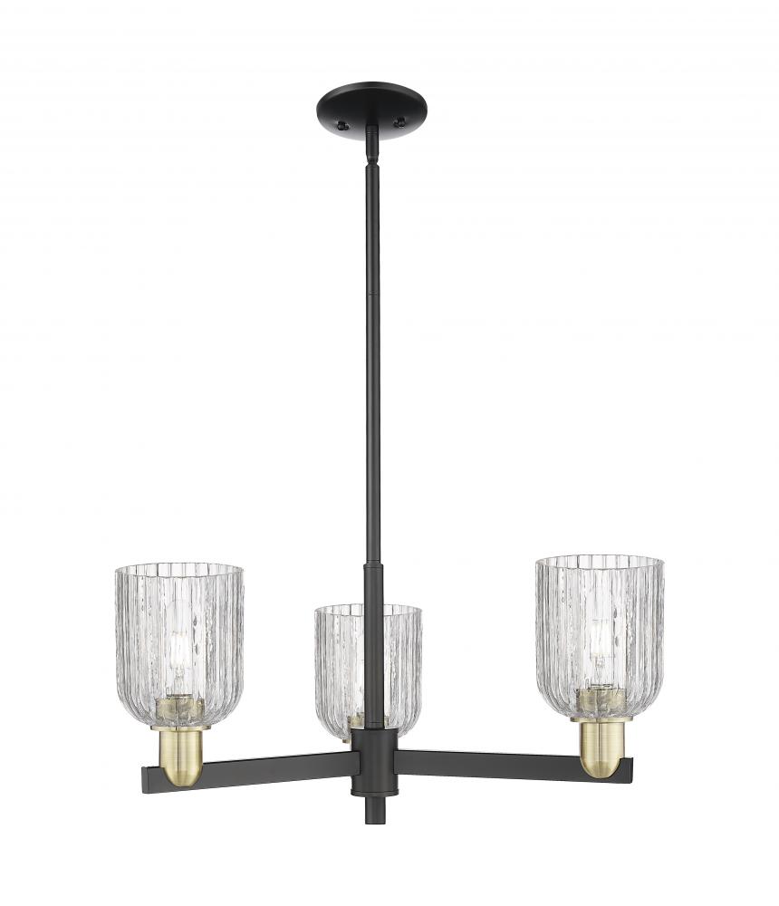 Bridal Veil - 3 Light - 18 inch - Black Antique Brass - Flush Mount