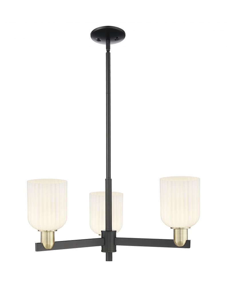 Bridal Veil - 3 Light - 18 inch - Black Antique Brass - Flush Mount