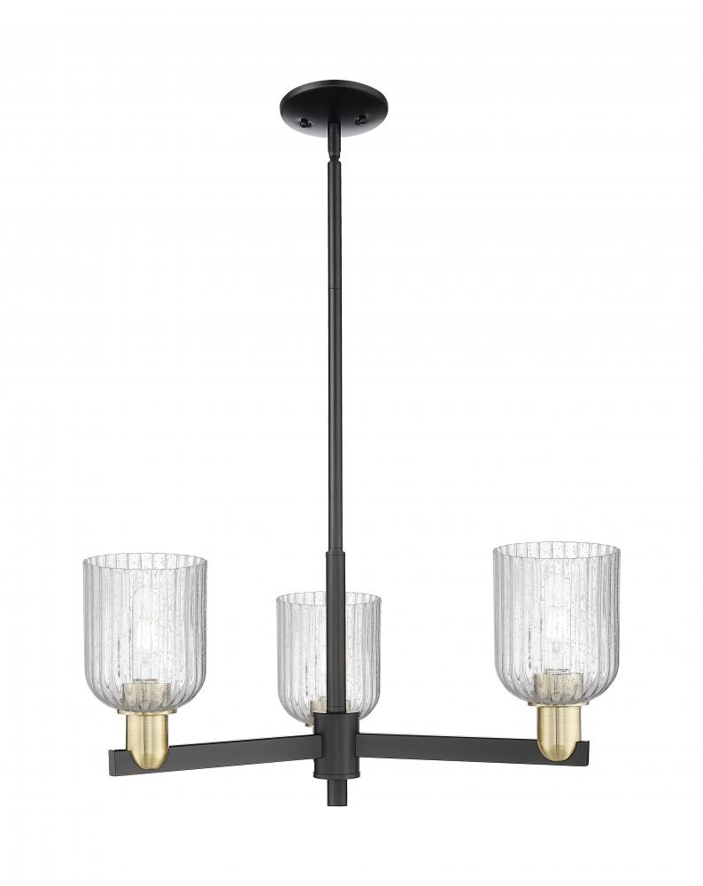Bridal Veil - 3 Light - 18 inch - Black Antique Brass - Flush Mount