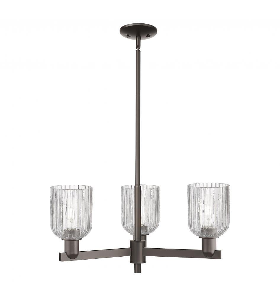 Bridal Veil - 3 Light - 18 inch - Oil Rubbed Bronze - Flush Mount
