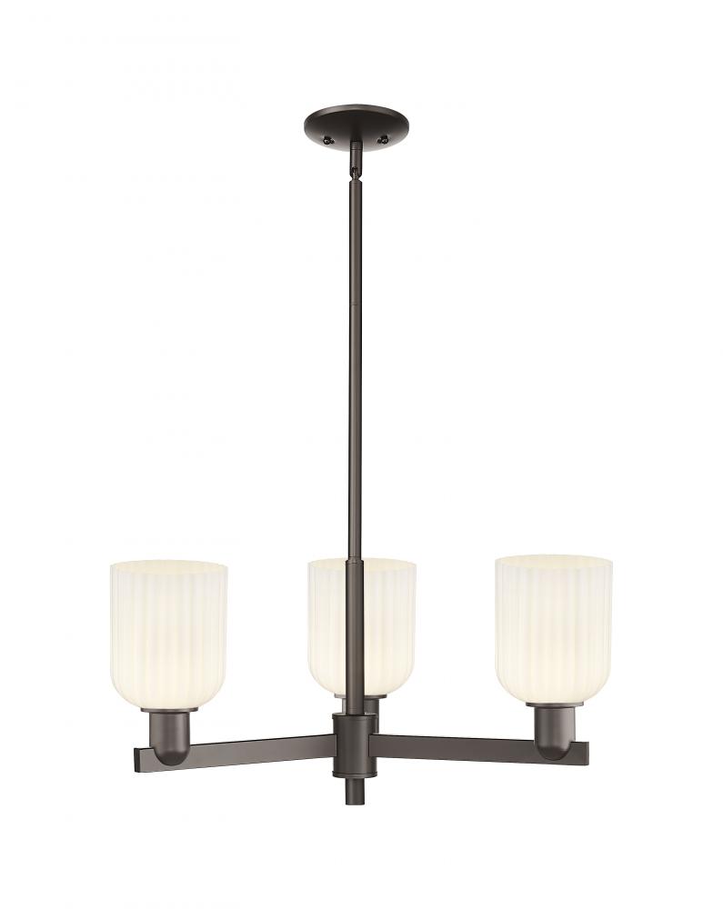 Bridal Veil - 3 Light - 18 inch - Oil Rubbed Bronze - Flush Mount