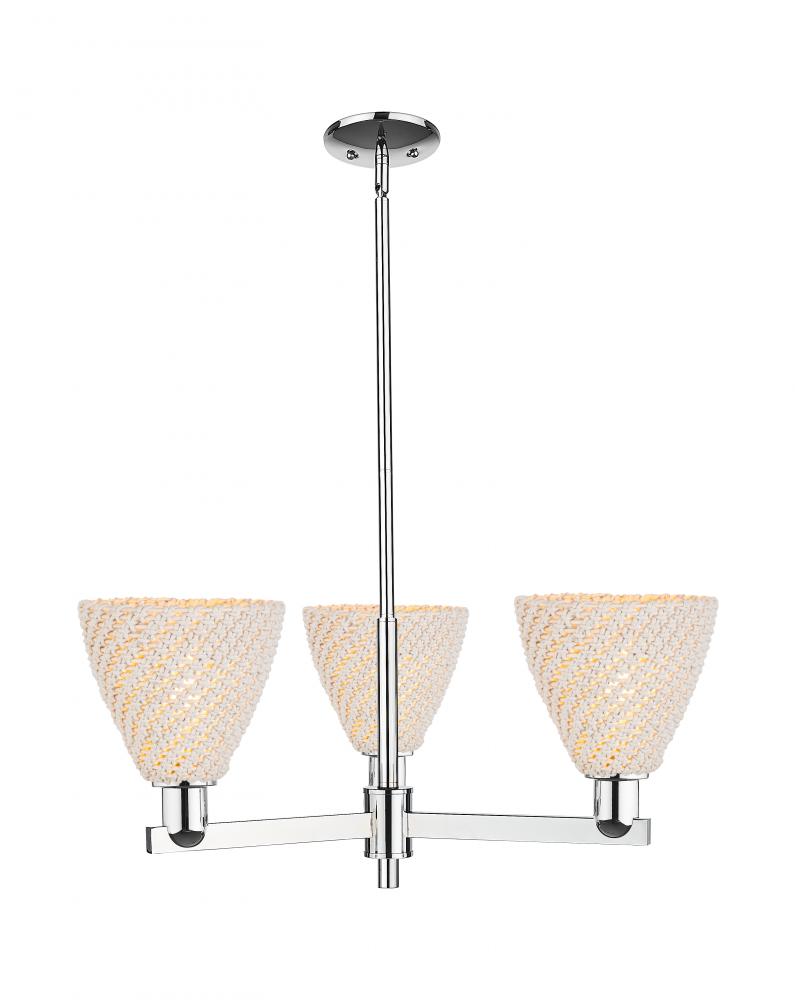 Bristol Natural - 3 Light - 18 inch - Polished Chrome - Flush Mount