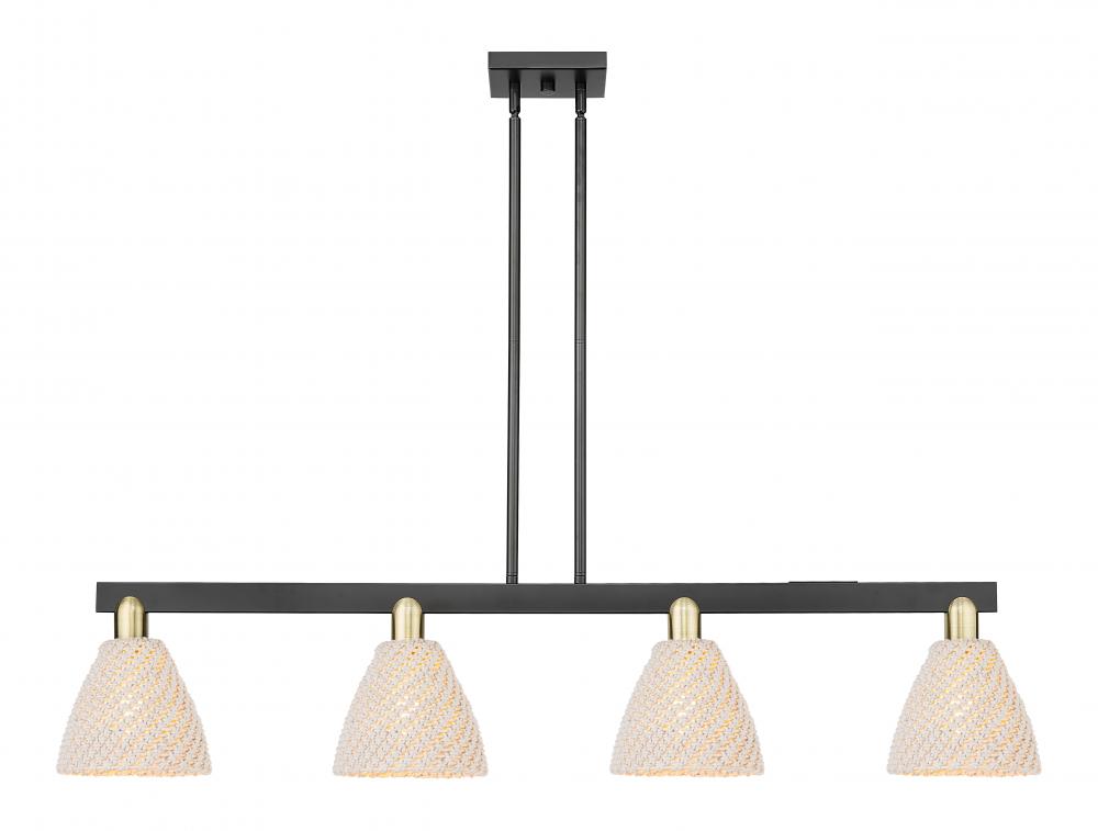 Bristol Natural - 4 Light - 48 inch - Black Antique Brass - Cord hung - Island Light