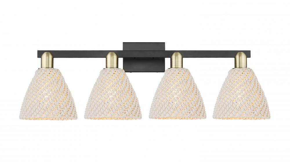 Bristol Natural - 4 Light - 36 inch - Black Antique Brass - Bath Vanity Light