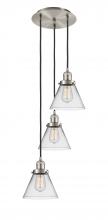 Innovations Lighting 113F-3P-SN-G42 - Cone - 3 Light - 14 inch - Brushed Satin Nickel - Cord hung - Multi Pendant
