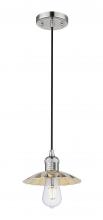 Innovations Lighting 201C-PN-M17-PN - Scallop - 1 Light - 8 inch - Polished Nickel - Cord Hung - Mini Pendant