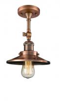 Innovations Lighting 201F-AC-M3 - Railroad - 1 Light - 8 inch - Antique Copper - Adjustable Semi-Flush Mount