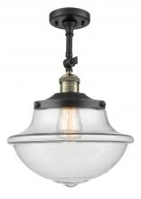 Innovations Lighting 201F-BAB-G542 - Oxford - 1 Light - 12 inch - Black Antique Brass - Adjustable Semi-Flush Mount