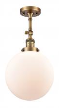 Innovations Lighting 201F-BB-G201-10 - Beacon - 1 Light - 10 inch - Brushed Brass - Adjustable Semi-Flush Mount