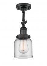 Innovations Lighting 201F-BK-G52 - Bell - 1 Light - 5 inch - Matte Black - Adjustable Semi-Flush Mount