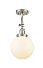 Innovations Lighting 201F-SN-G201-8 - Beacon - 1 Light - 8 inch - Brushed Satin Nickel - Adjustable Semi-Flush Mount