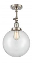 Innovations Lighting 201F-SN-G202-10 - Beacon - 1 Light - 10 inch - Brushed Satin Nickel - Adjustable Semi-Flush Mount