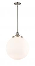 Innovations Lighting 201S-SN-G201-16 - Beacon - 1 Light - 16 inch - Brushed Satin Nickel - Stem Hung - Pendant