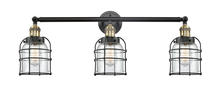Innovations Lighting 205-BAB-G52-CE - Bell Cage - 3 Light - 31 inch - Black Antique Brass - Bath Vanity Light