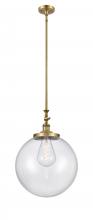 Innovations Lighting 206-BB-G202-16 - Beacon - 1 Light - 16 inch - Brushed Brass - Stem Hung - Adjustable Mini Pendant