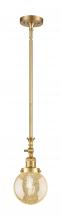 Innovations Lighting 206-SG-G208-6 - Beacon - 1 Light - 6 inch - Satin Gold - Stem Hung - Adjustable Mini Pendant