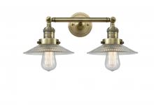 Innovations Lighting 208-AB-G2 - Halophane - 2 Light - 18 inch - Antique Brass - Adjustable Bath Vanity Light