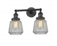 Innovations Lighting 208-BK-G142 - Chatham - 2 Light - 16 inch - Matte Black - Adjustable Bath Vanity Light
