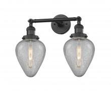 Innovations Lighting 208-BK-G165 - Geneseo - 2 Light - 17 inch - Matte Black - Adjustable Bath Vanity Light