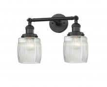 Innovations Lighting 208-BK-G302 - Colton - 2 Light - 16 inch - Matte Black - Adjustable Bath Vanity Light