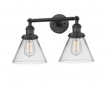Innovations Lighting 208-BK-G42 - Cone - 2 Light - 18 inch - Matte Black - Adjustable Bath Vanity Light