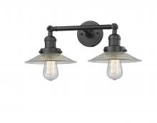Innovations Lighting 208-OB-G2 - Halophane - 2 Light - 18 inch - Oil Rubbed Bronze - Adjustable Bath Vanity Light