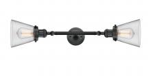 Innovations Lighting 208L-BK-G62-LED - Cone - 2 Light - 6 inch - Matte Black - Adjustable Bath Vanity Light