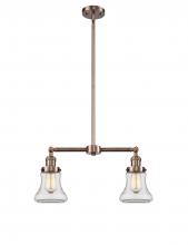 Innovations Lighting 209-AC-G192 - Bellmont - 2 Light - 21 inch - Antique Copper - Stem Hung - Adjustable Island Light