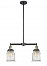 Innovations Lighting 209-BAB-G184 - Canton - 2 Light - 21 inch - Black Antique Brass - Stem Hung - Adjustable Island Light