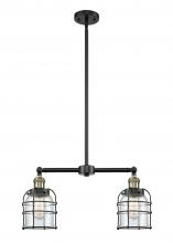 Innovations Lighting 209-BAB-G52-CE - Bell Cage - 2 Light - 21 inch - Black Antique Brass - Stem Hung - Adjustable Island Light