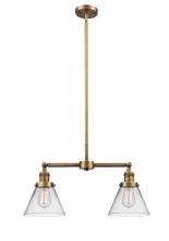 Innovations Lighting 209-BB-G42 - Cone - 2 Light - 21 inch - Brushed Brass - Stem Hung - Adjustable Island Light
