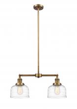 Innovations Lighting 209-BB-G713 - Bell - 2 Light - 21 inch - Brushed Brass - Stem Hung - Adjustable Island Light