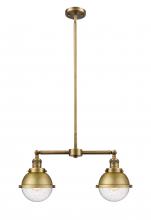 Innovations Lighting 209-BB-HFS-64-BB - Hampden - 2 Light - 18 inch - Brushed Brass - Stem Hung - Adjustable Island Light